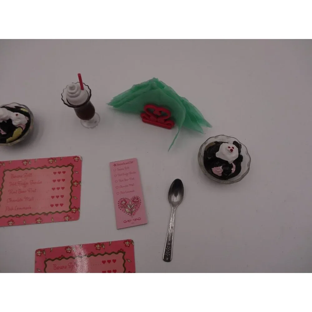 American‎ Girl Sweet Treats Just Like You set spoons Ice Cream Napkins Menu
